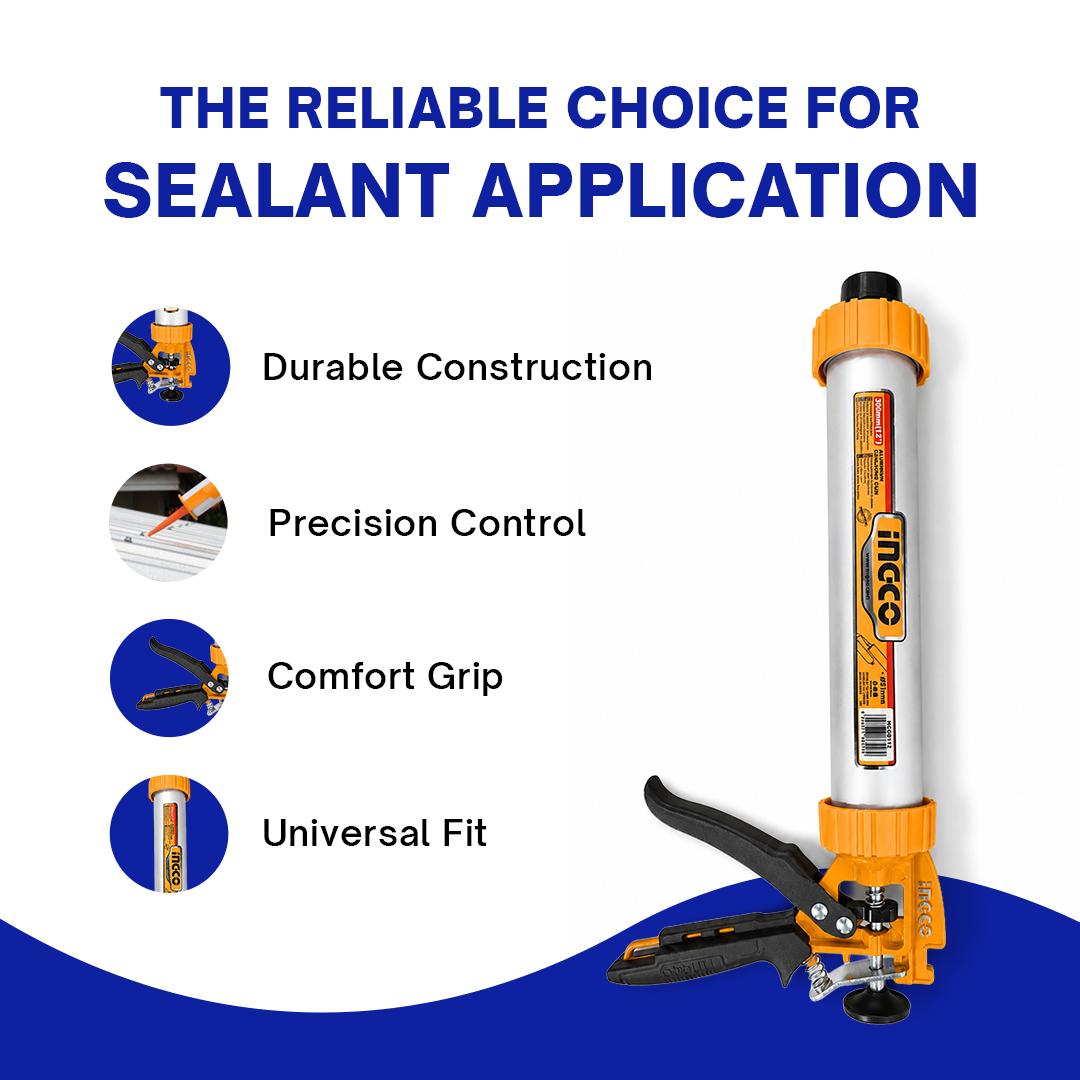 Aluminum Sausage Caulking Gun With Applicator